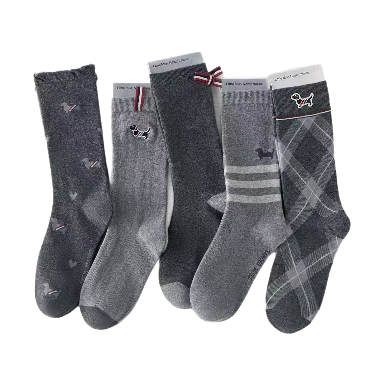 2025SS Dog charm embroidered socks