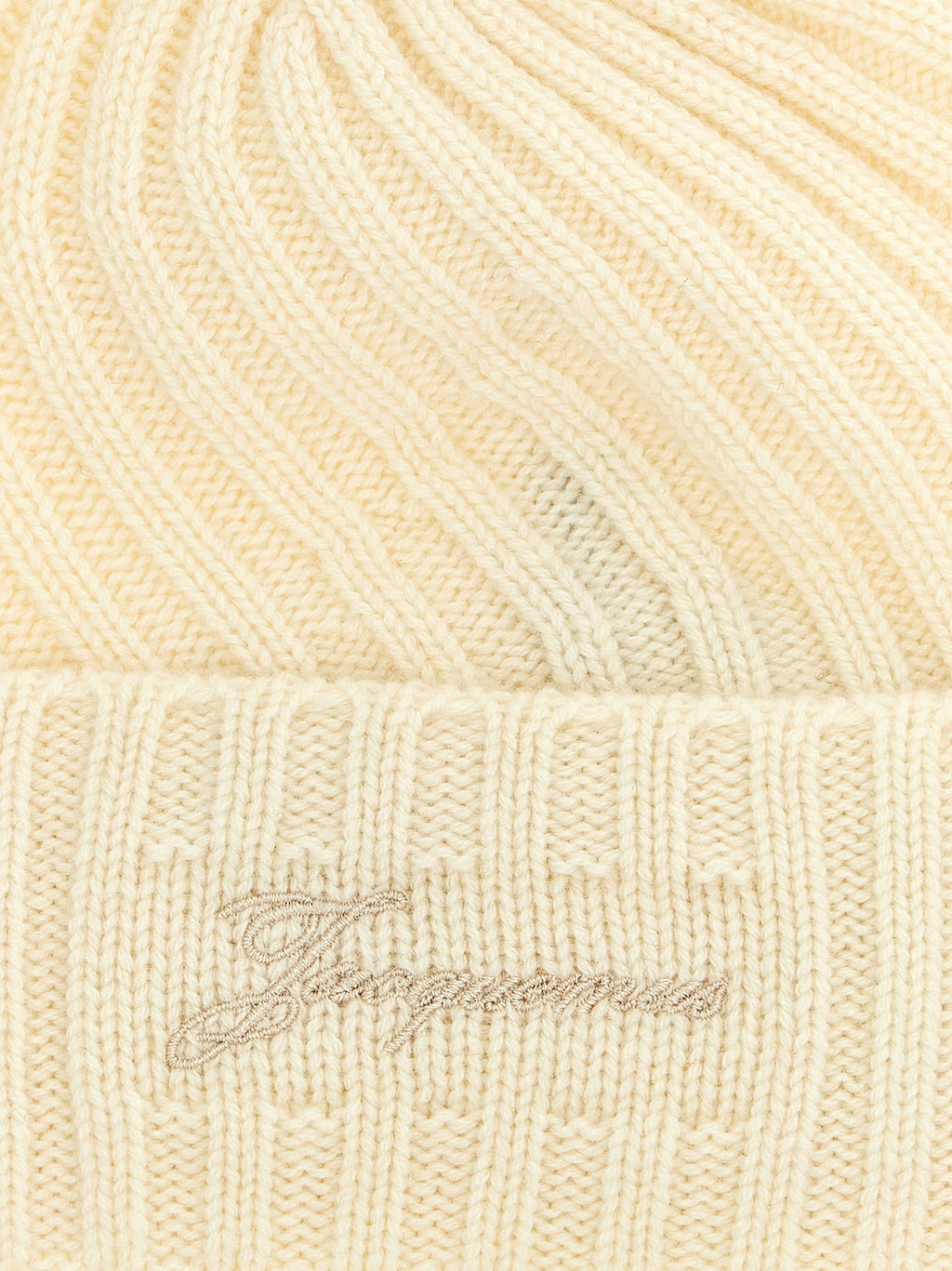 Jacquemus White Cashmere Beanie
