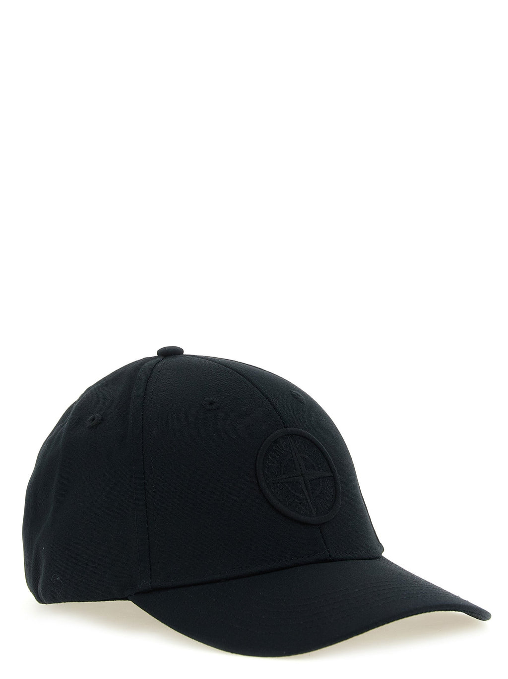 Stone Island Black Cotton Baseball Cap