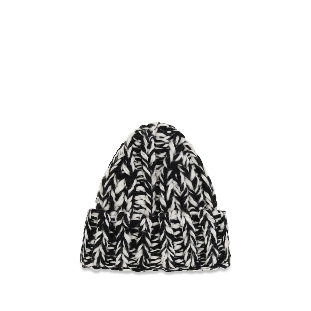 AMI Paris Black Wool Beanie