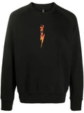 Neil Barrett flames logo print sweatshirt