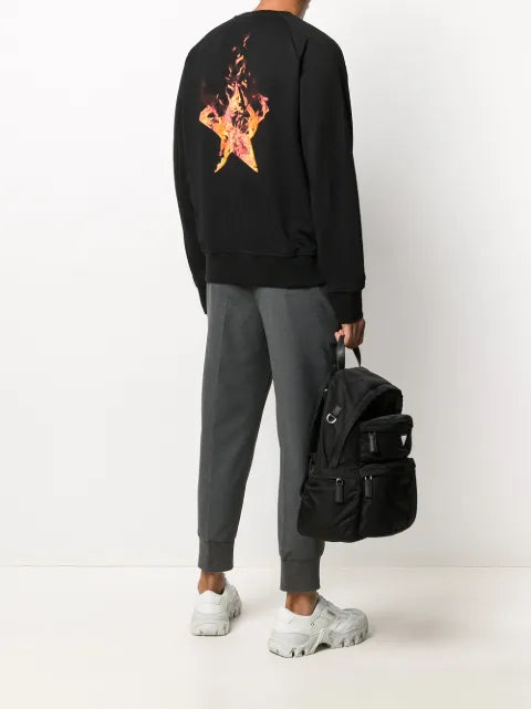 Neil Barrett flames logo print sweatshirt