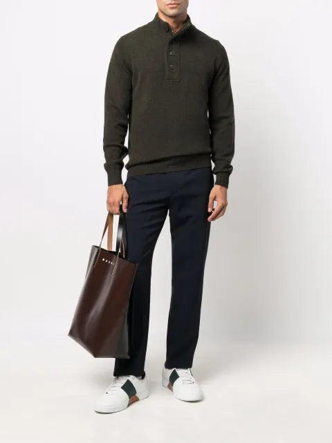 Barbour funnel-neck wool jumper