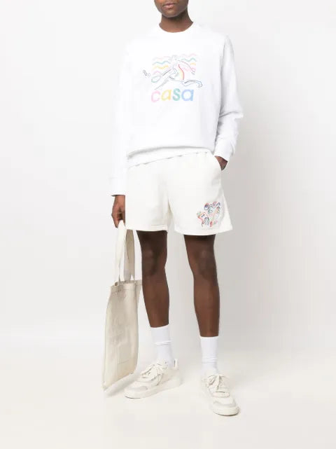Casablanca logo-print organic cotton sweatshirt