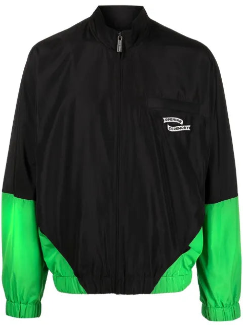Opening Ceremony logo-patch panelled windbreaker