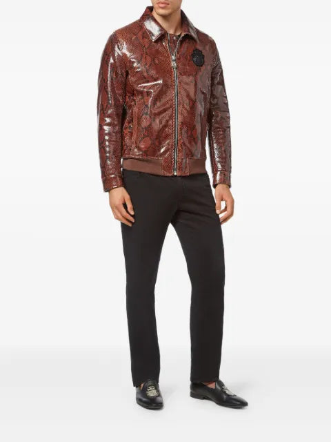 Billionaire jacket with snakeskin effect