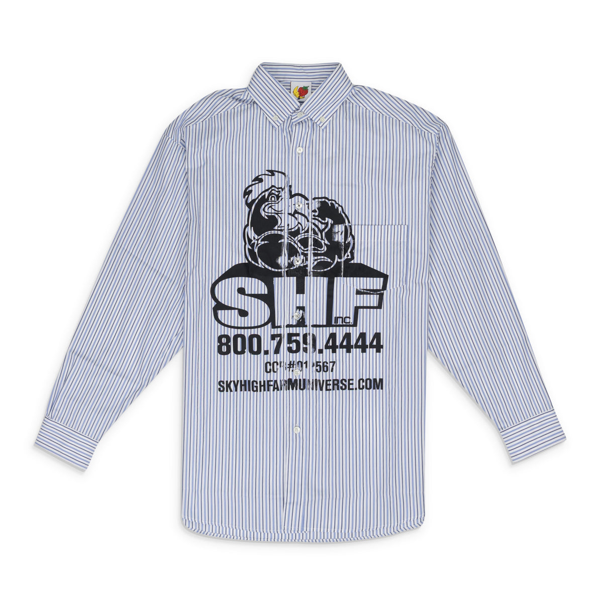 Blue Chicken Button Down Shirt