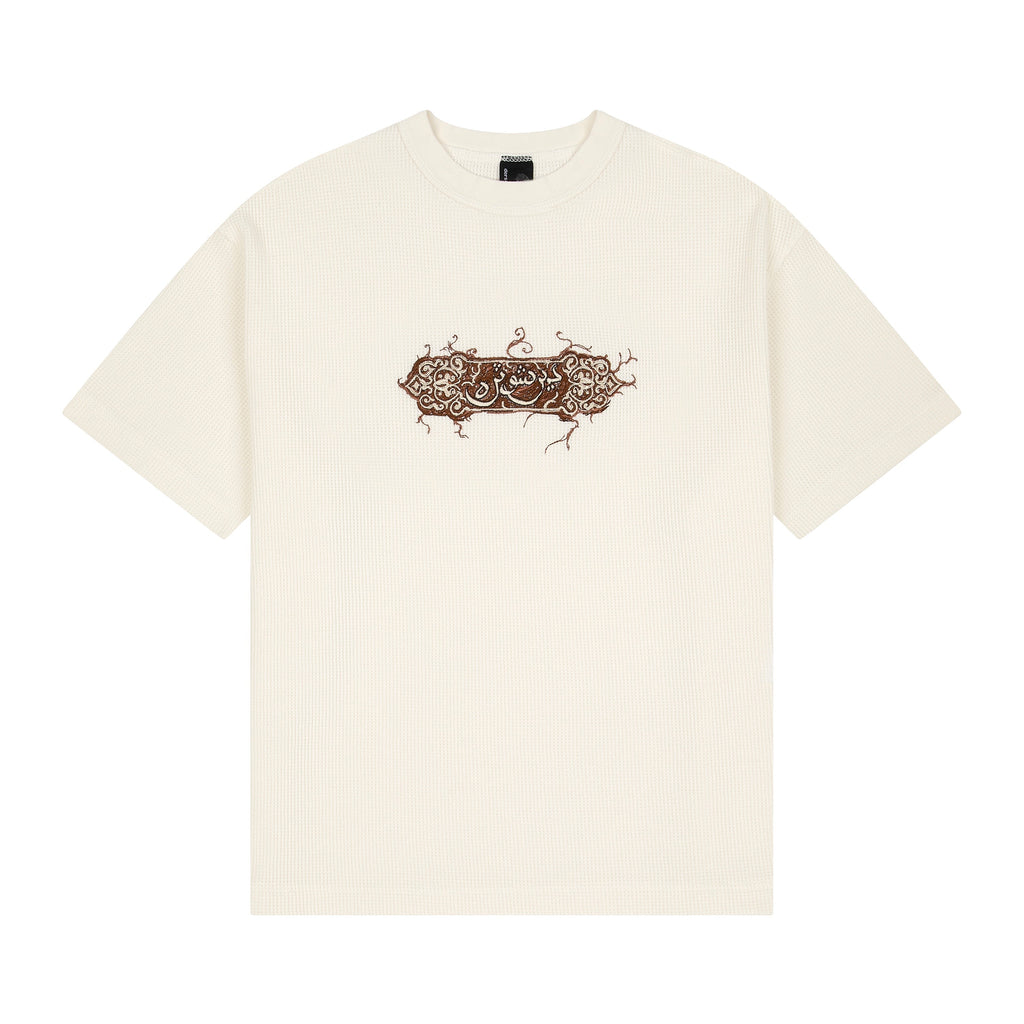 "aziza" waffle T Shirt ecru