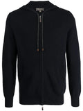 N.Peal zip-up knit cashmere hoodie