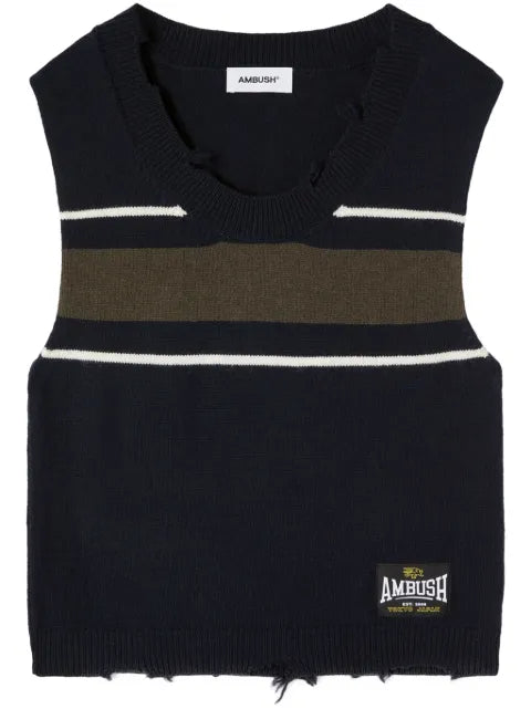 AMBUSH distressed wool vest
