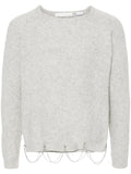 Random Identities crystal-embellished wool-blend jumper