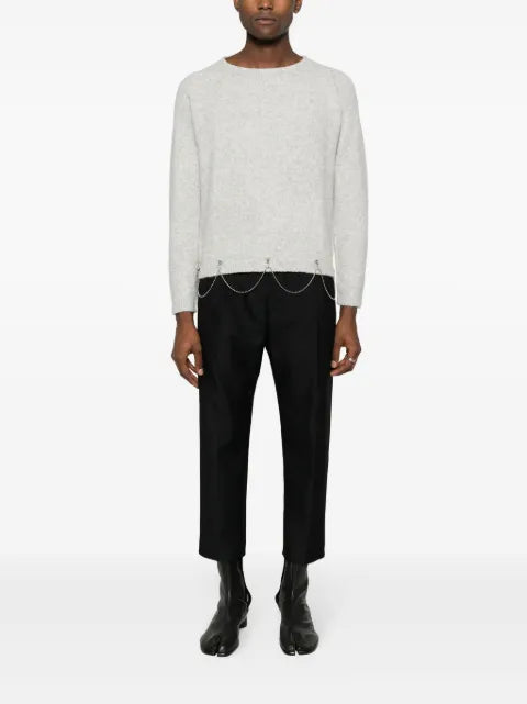 Random Identities crystal-embellished wool-blend jumper