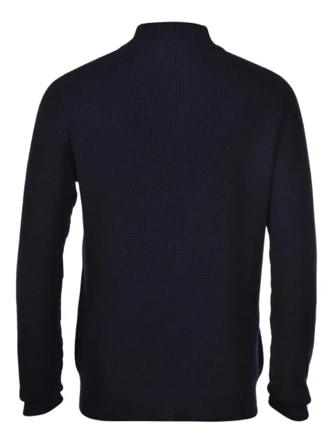 Gran Sasso ribbed zip-neck sweater