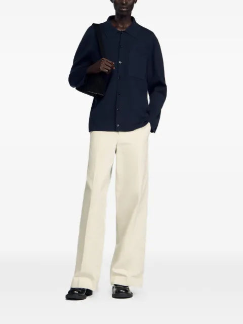 SANDRO knitted shirt jacket