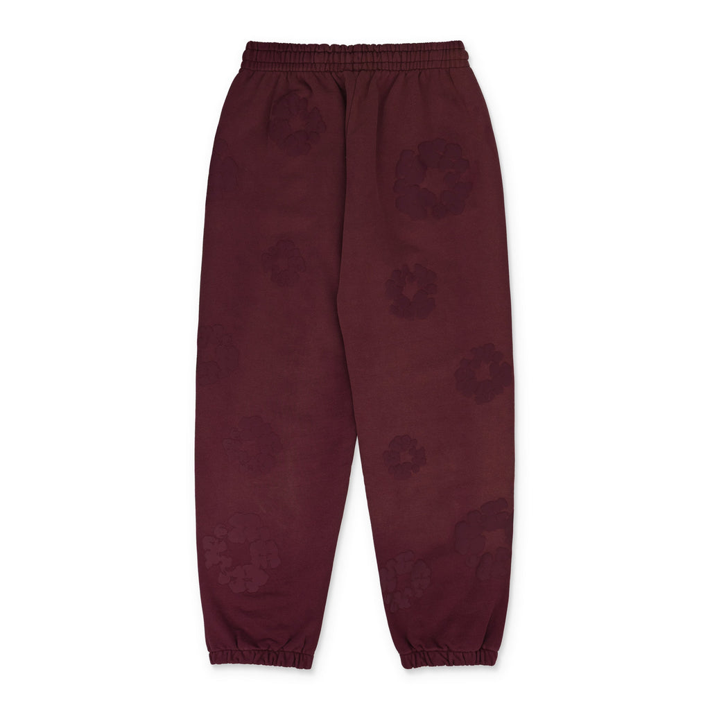 Maroon Mono Wreath Sweatpants 'Beet Root'