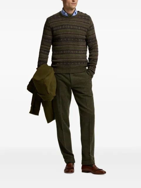 Ralph Lauren Purple Label fairisle button-detail pullover