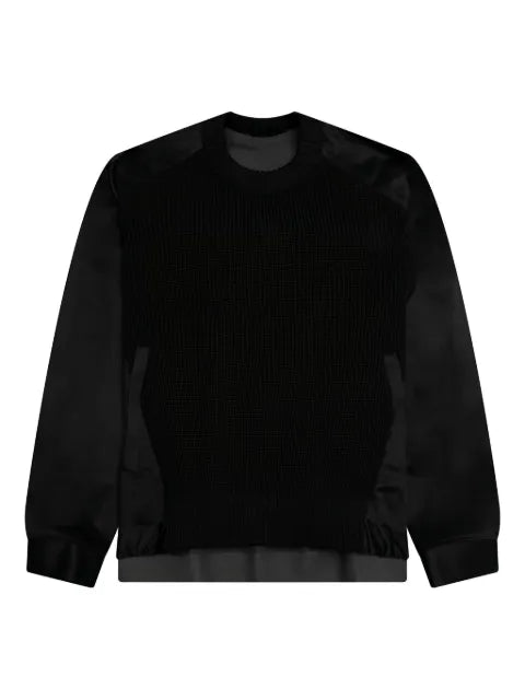 sacai panelled-design sweater