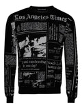 Palm Angels newspaper-print crew-neck sweater