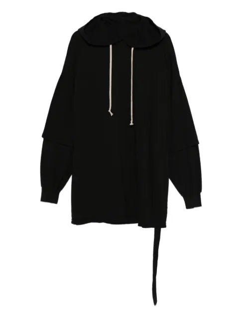 Rick Owens DRKSHDW Tommy layered drawstring hoodie