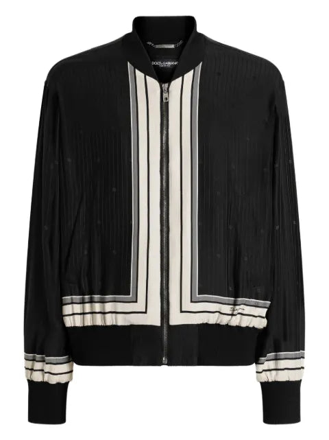 Dolce & Gabbana striped zip jacket