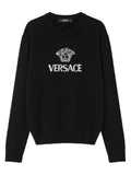 Versace intarsia cashmere knit sweater