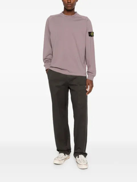 Stone Island 6100030 heavy organic cotton jersey sweatshirt