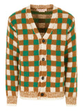 Marni chequerboard motif cardigan