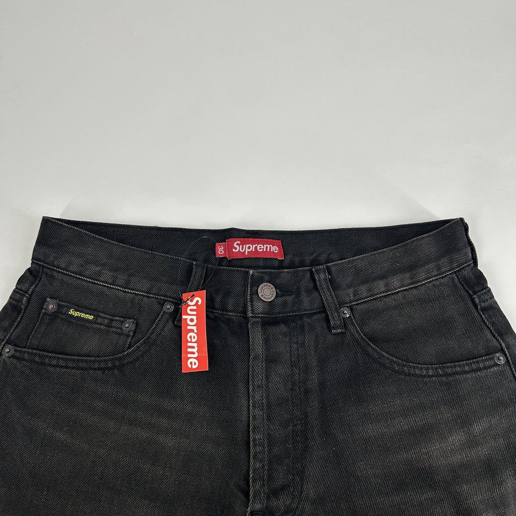 Supreme Baggy Jeans Distressed Loose Fit Selvedge