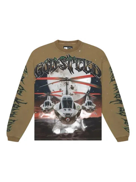 GODSPEED Air Strike graphic long-sleeve sweatshirt