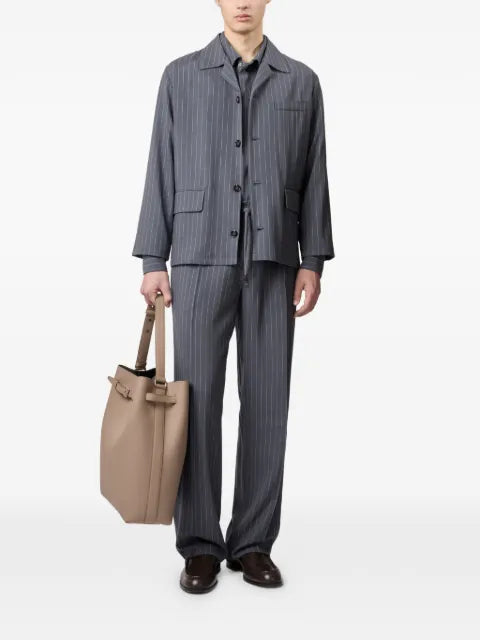 Tod's pinstripe-pattern flap-pocket jacket