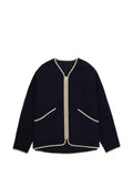 Fortela trim zip wool jacket