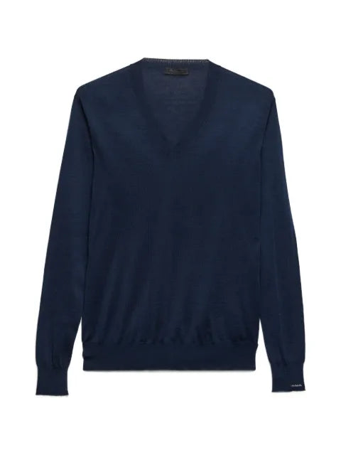 Prada V-neck ribbed sweater