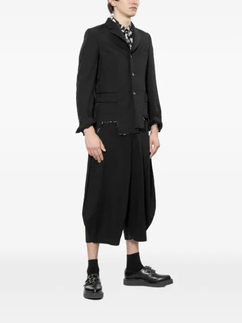 Black Comme Des Garçons embroidered cut-out blazer