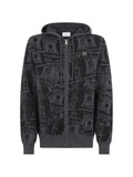 Philipp Plein dollar-print knitted hoodie