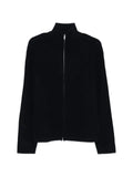 Soft Goat zip ribbed cardigan