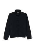 Emporio Armani full-zip embossed effect jersey sweatshirt