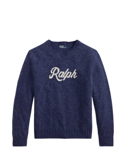 Polo Ralph Lauren logo-intarsia crew-neck sweater