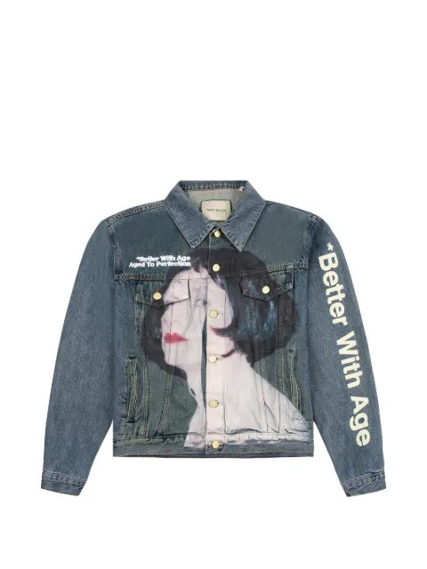 Better with Age  Brandy graphic-print denim jacket
