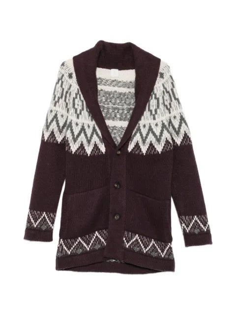 Eleventy Fair Isle shawl-collar cardigan