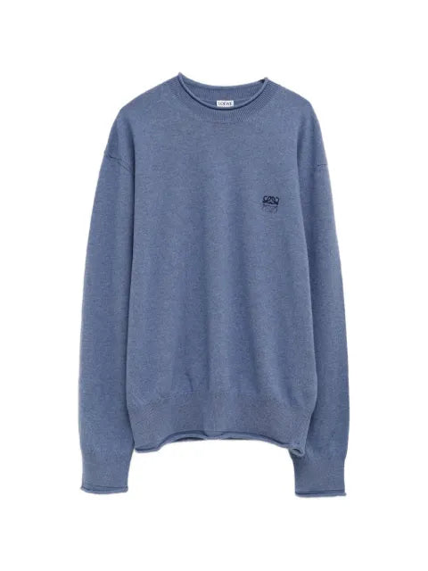 LOEWE Anagram-embroidered rolled-edge sweater