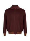 Kiton ribbed-trim zip-up jacket