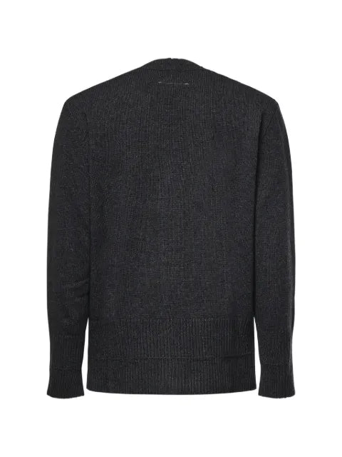 MM6 Maison Margiela logo-embroidered V-neck cardigan