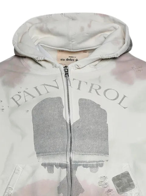 SEKRIT distressed tie-dye hoodie