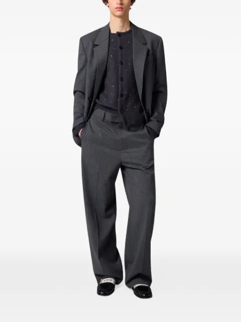 MSGM pinstripe-pattern double-breasted jacket