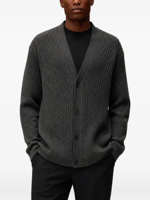 RETORI ribbed-knit V-neck cardigan