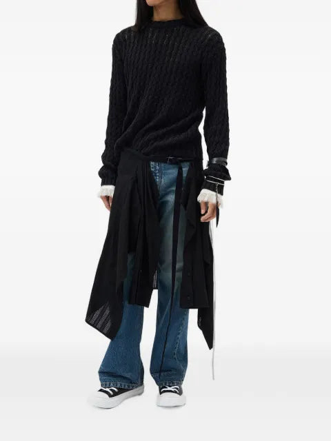 Ann Demeulemeester Areld chunky-knit cotton sweater