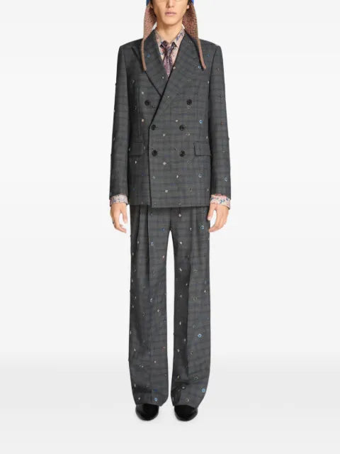 DRIES VAN NOTEN embroidered wool blazer