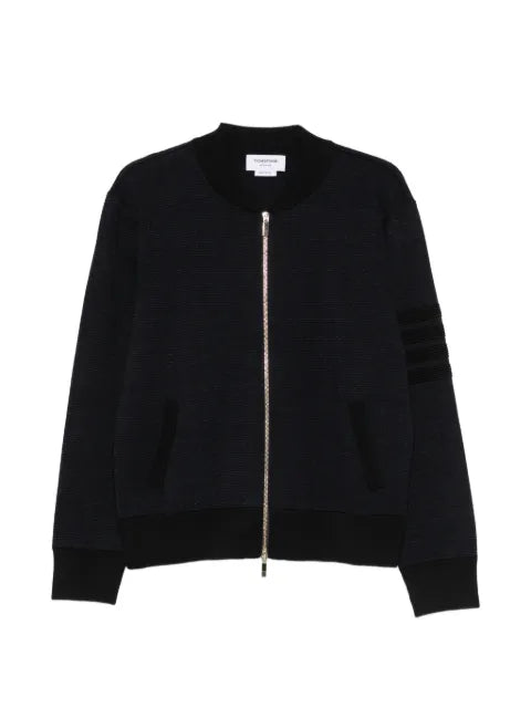 Thom Browne 4-Bar zip-up cardigan