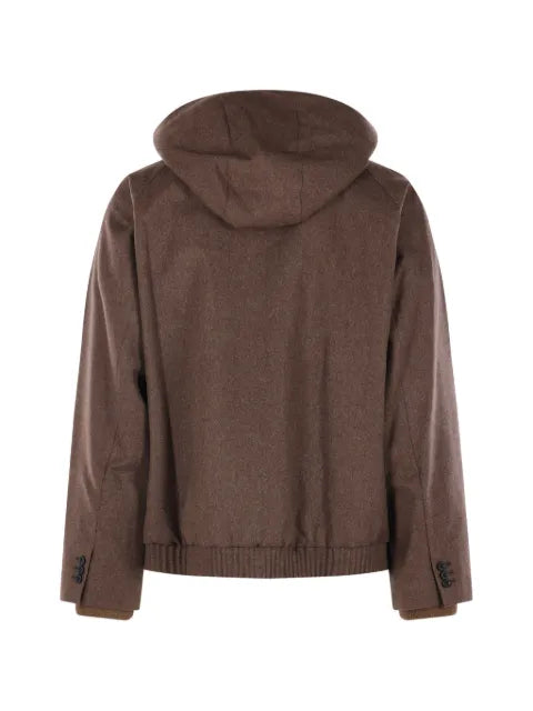 sacai hooded zip-up jacket