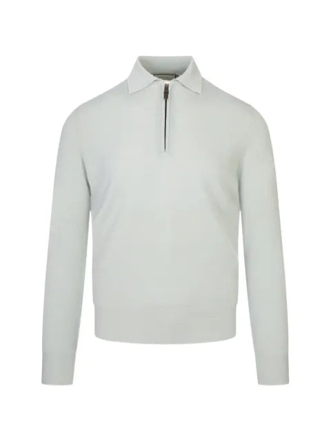 Canali quarter-zip knitted sweater